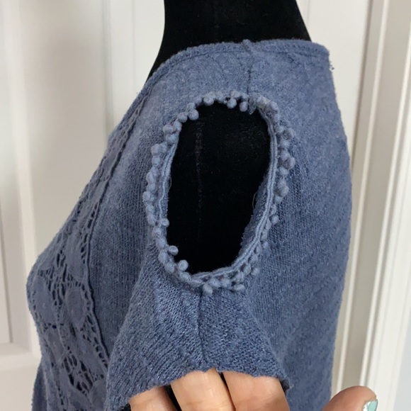 Style & Co open shoulders OS shortsleeved sweater blouse size XS but fits M - Picture 5 of 10